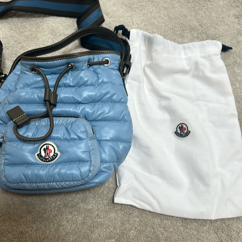 Moncler Kilia Puffer Drawstring Crossbody Bag $900